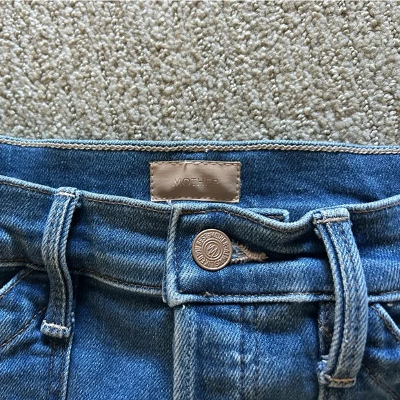 MOTHER denim barrel jean the curbside cargo flood in opposites attract size 23 - Picture 4 of 11